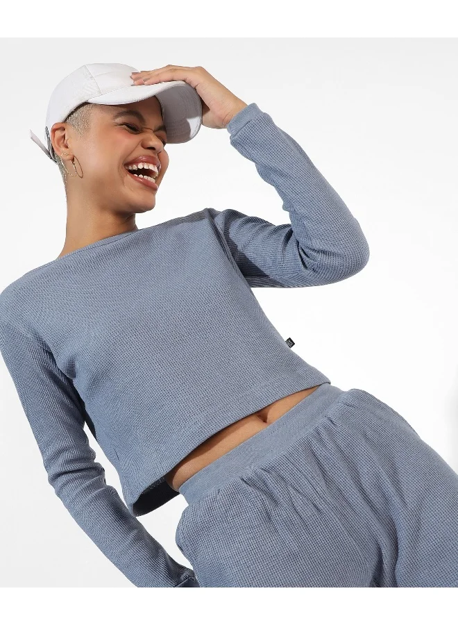 Pinacolada  Women's Solid Blue Regular Fit Co-Ords Set for Women | Best Price UAE