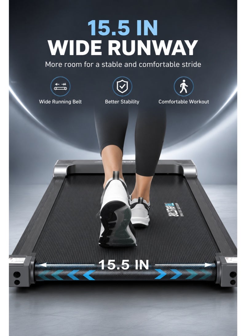 RUIYADA Under Desk Treadmill, Walking Pad 3 in 1 Folding Treadmill, Walking Jogging Treadmills for Home Office, 2.5HP Low-Noise LED Display, Preset and Adjustable Programs - Image 5