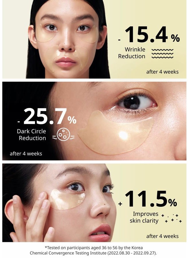 SNP 125Da Collagen + 24K Gold Perfection Eye Patch | Nourishing Under Eye Patches for Wrinkles and Dark Spots | Under Masks for Puffy Eyes and Dark Circles | Korean Collagen Skincare | 60 Patches - Image 3