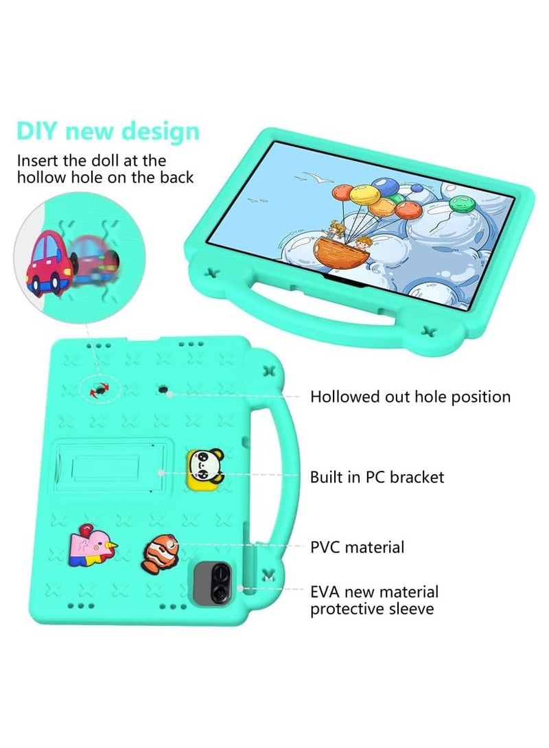 VKL Kids Case Compatible with Honor Pad X8a 11-inch 2024 Anti-Fall Shockproof Stand Hand-Held EVA Protective Cover for Honor Pad X8a (Green) - Image 2