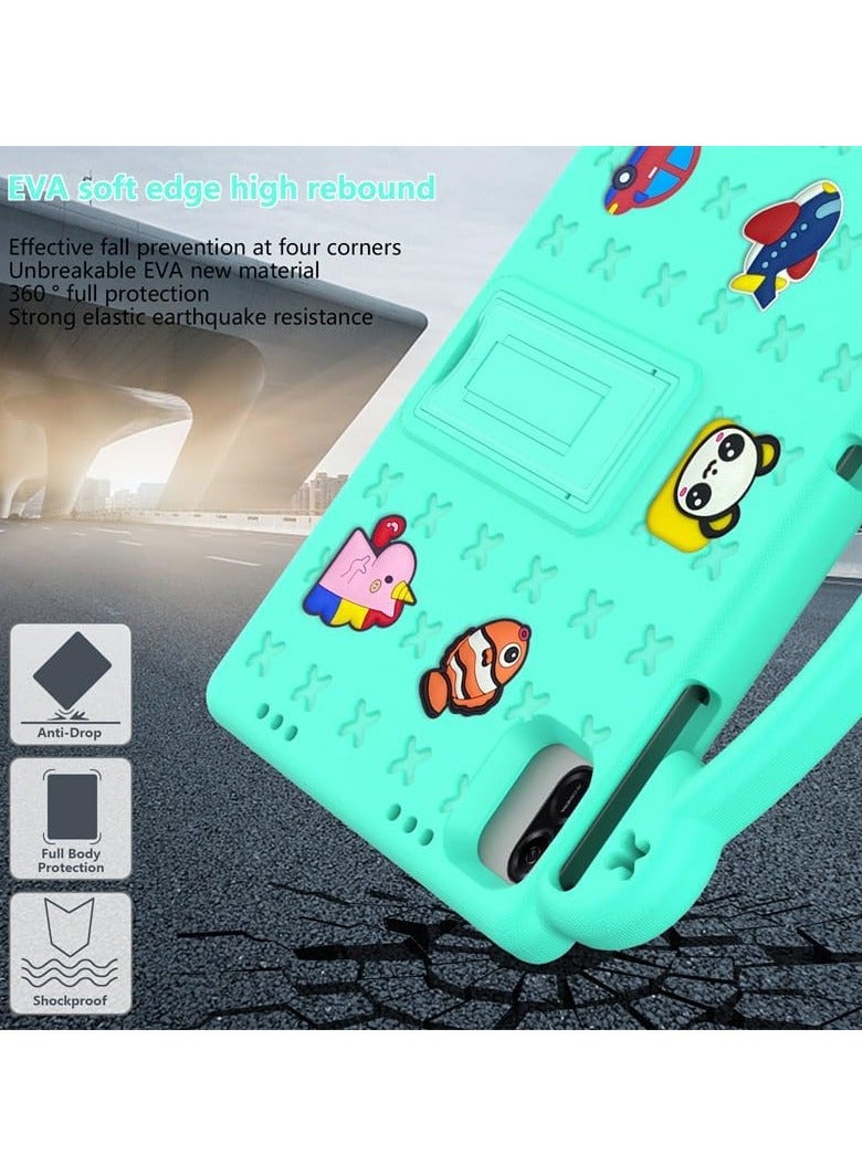 VKL Kids Case Compatible with Honor Pad X8a 11-inch 2024 Anti-Fall Shockproof Stand Hand-Held EVA Protective Cover for Honor Pad X8a (Green) - Image 4