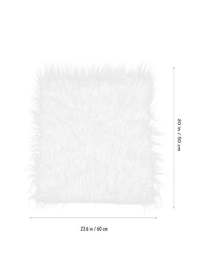 Amosfun Faux Fur Small Area Rug Baby Photo Props Quilt Mat, Jewelry Art Decor Display Props 20 x 23 Inch - Image 3