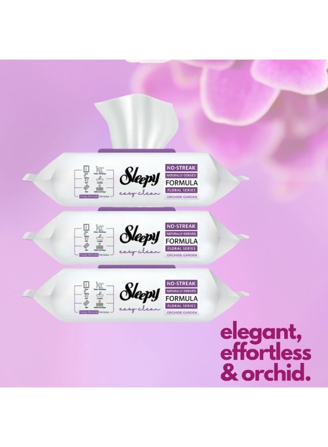 سليبي مناديل تنظيف الأسطح سليبـي إيزي كلين – حديقة الأوركيد – عبوة ٣ × ١٠٠ منديل (٣٠٠ منديل) - Image 2