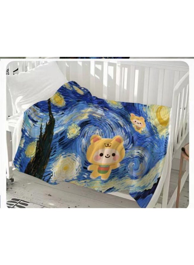 general Flannel thin blanket (warm and comfortable, suitable for sleep, gaming, dust removal and sandproof) 150cm*200cm - 1068 - Image 3