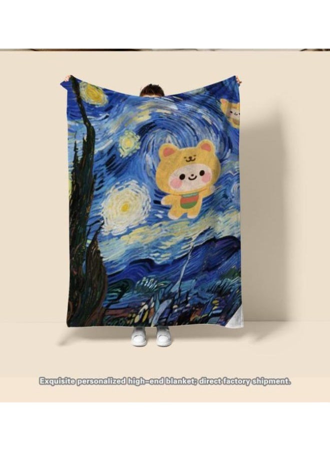 general Flannel thin blanket (warm and comfortable, suitable for sleep, gaming, dust removal and sandproof) 150cm*200cm - 1068 - Image 4