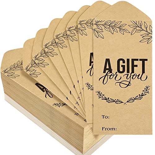 Sherr 100 Pcs Kraft Money Envelopes for Cash Gift 28 x 65 Inch Wedding Small Money Envelopes for Cash Currency Offering Church Gift Card Wedding a Gifts for You - Image 1