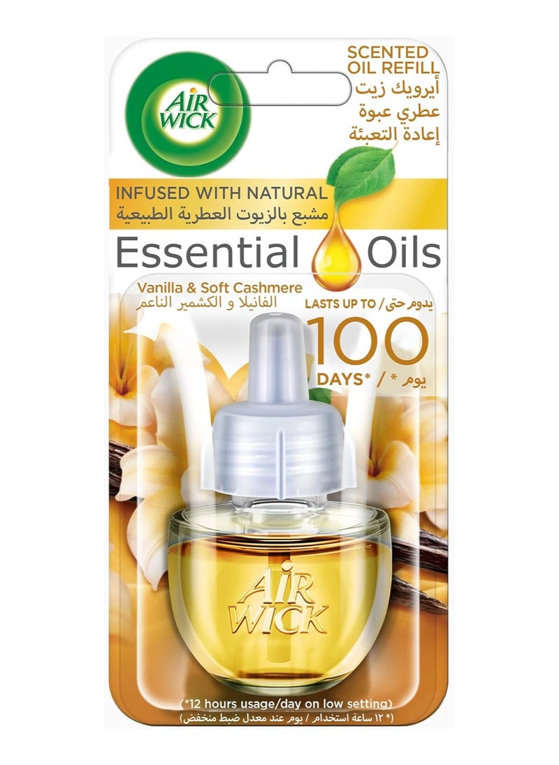 أير ويك زيت عطري عبوة إعادة التعبئة، برائحة الفانيلا والكشمير الناعم 19مل، يدوم حتى 100 يوم  - Image 1