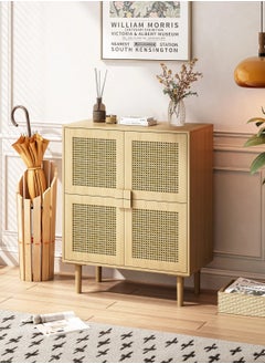 4-Door Rattan Mesh Storage Cabinet with Natural Wood Finish - Modern and Functional - pzsku/Z587D1389F6B936E886A7Z/45/_/1737286600/e230d119-21d1-4905-a686-3e7361bc3652