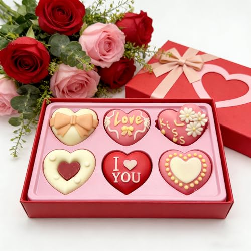 ZINDIACINE 2 Pack Silicone Heart Mold, 6 Unique Valentine's Day Heart Chocolate Molds,Heart Shapes Silicone Baking Mold for Cake Chocolate Mousse, Food Grade Non-Stick Flexible Mold Oven Safe - Image 2