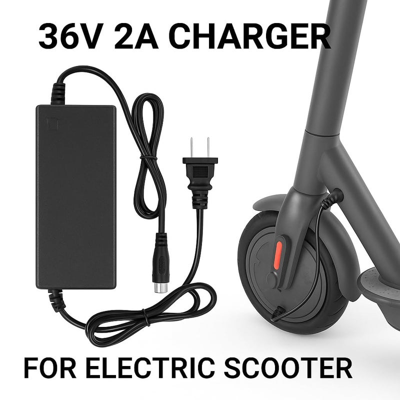 Fukukawa شاحن فوكوكابا® ‎36V 2A للسكوتر الكهربائي والدراجة الكهربائية | خرج ‎DC ‎42V شاحن بطارية ليثيوم ذكي وسريع | محول ‎220V ‎50Hz بقدرة ‎95W مع حماية من ارتفاع الحرارة وتجاوز التيار وقصر الدائرة - Image 1