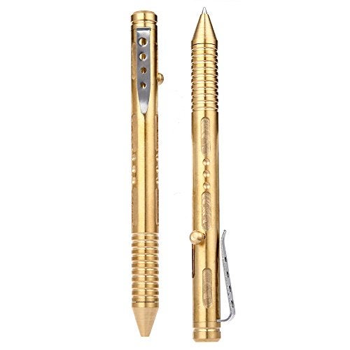 EKLOEN Portable Solid Brass Pen EDC Pocket Pen Signature Pen Ballpoint Pen - Image 2