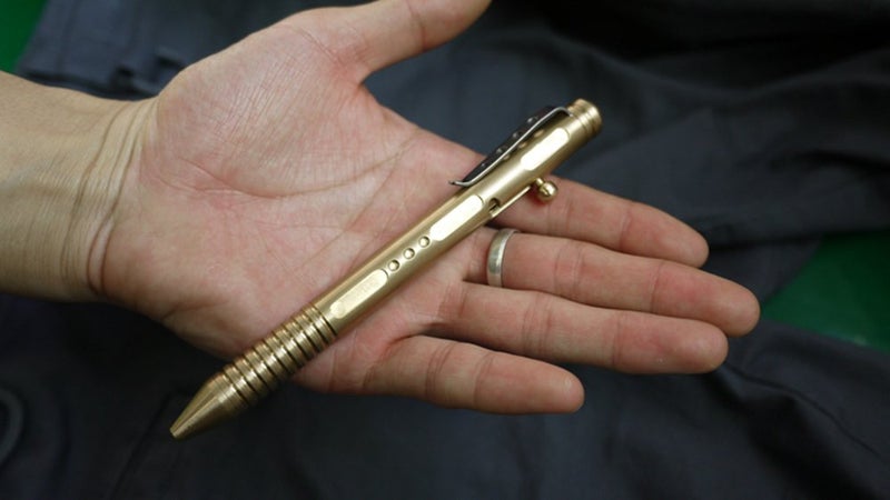 EKLOEN Portable Solid Brass Pen EDC Pocket Pen Signature Pen Ballpoint Pen - Image 5