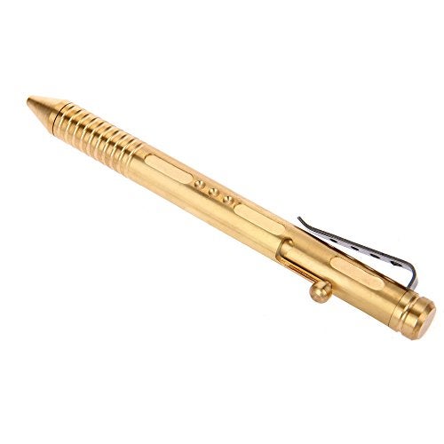 EKLOEN Portable Solid Brass Pen EDC Pocket Pen Signature Pen Ballpoint Pen - Image 1
