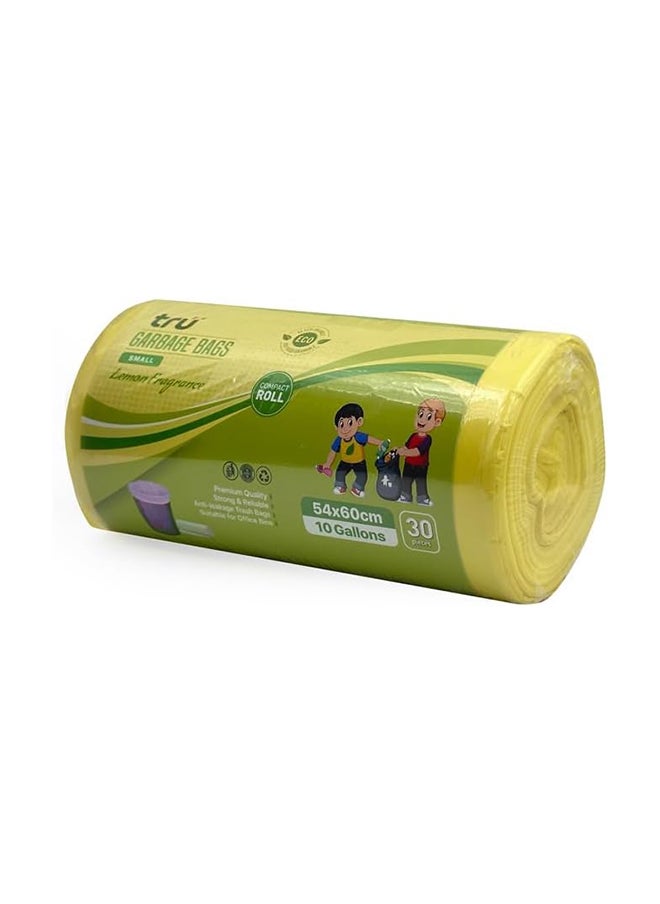 Tru Lemon Scented Garbage Bags Compact Roll 54x60cm - Pack of 3  - Image 3