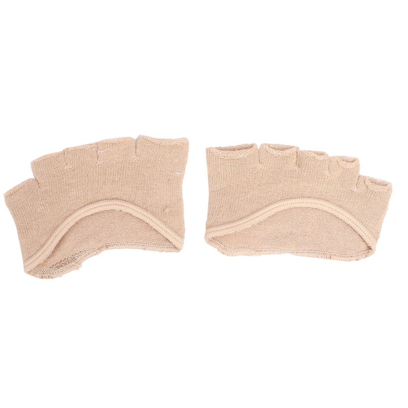 Toe Separating Heelless Socks Breathable Sweat Absorbent Forefoot Pads Open Toed - Image 1