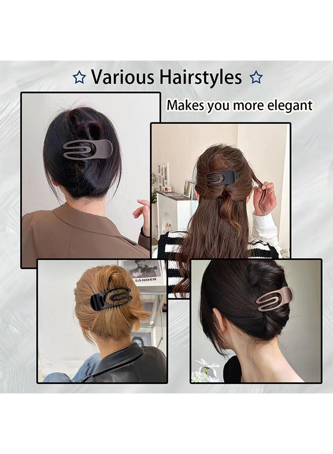 Beyond 4 Pcs Frosted Concave Hair Clips, Strong Hold Jaw Clips for Women Thin Thick Curly Hair, Jaw Clips Styling Hair Accessories (Colorful) - Image 3