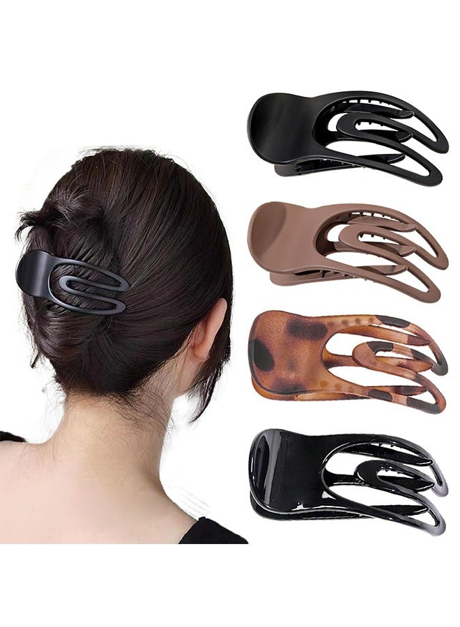 Beyond 4 Pcs Frosted Concave Hair Clips, Strong Hold Jaw Clips for Women Thin Thick Curly Hair, Jaw Clips Styling Hair Accessories (Colorful) - Image 1