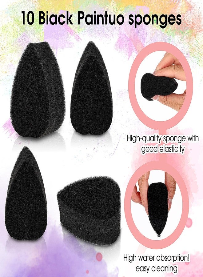 WY LIGHTING LEVEL 20 Pcs Face Paint Sponge High Density Face Painting Supplies Petal Painting Sponge Droplets Makeup Paint Sponges for Adults Art Work and Body Paintings Tear Drop Halloween Christmas - Image 3