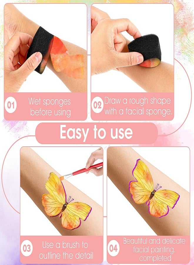 WY LIGHTING LEVEL 20 Pcs Face Paint Sponge High Density Face Painting Supplies Petal Painting Sponge Droplets Makeup Paint Sponges for Adults Art Work and Body Paintings Tear Drop Halloween Christmas - Image 4