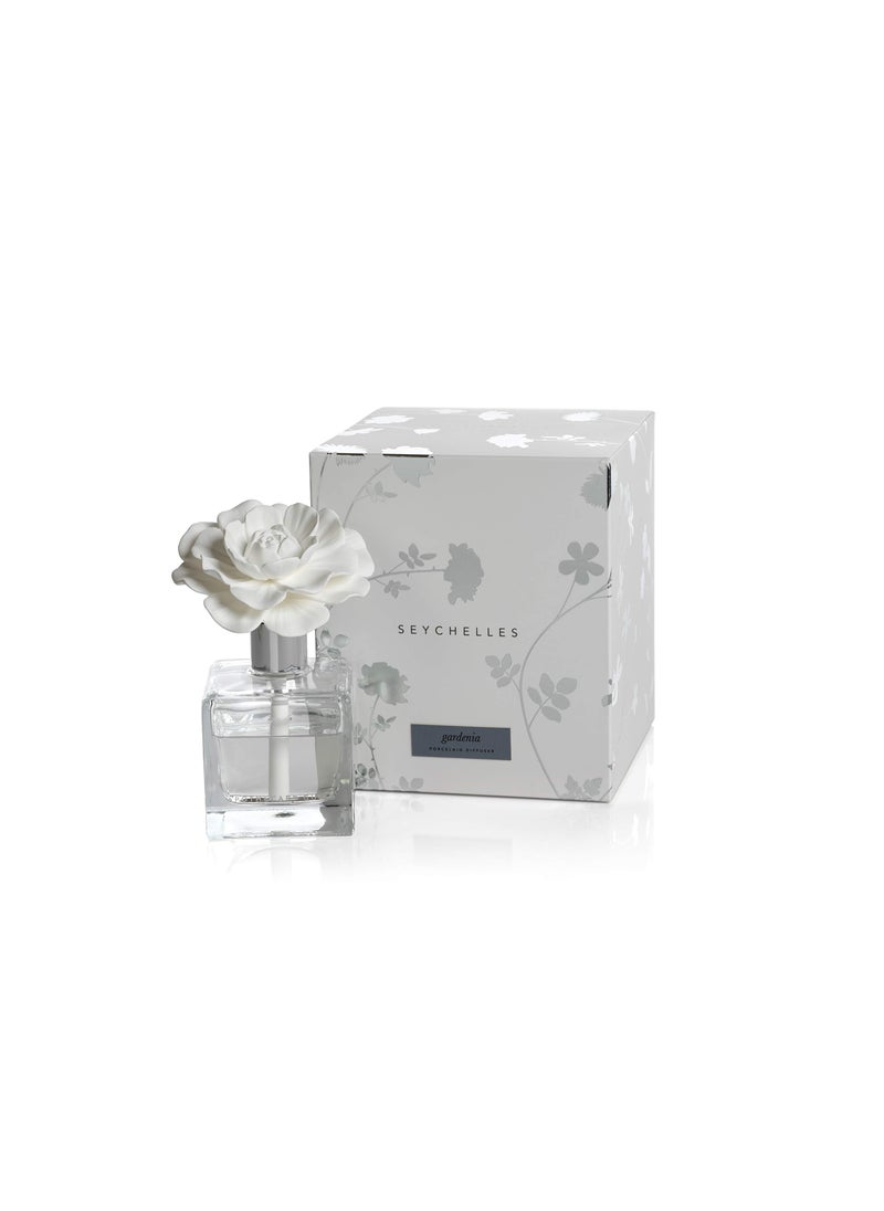 Zodax Zodax Seychelles Porcelain Scented Diffuser Square Bottle 35 x 35 x 6 Moroccan Peony 