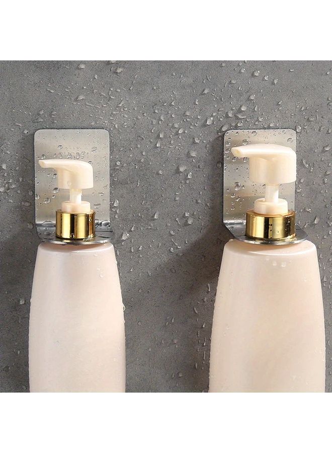 2Pcs Black Stainless Steel Wall Mounted Bottle Hooks Punch Free Adhesive Hanging Rack - Image 5