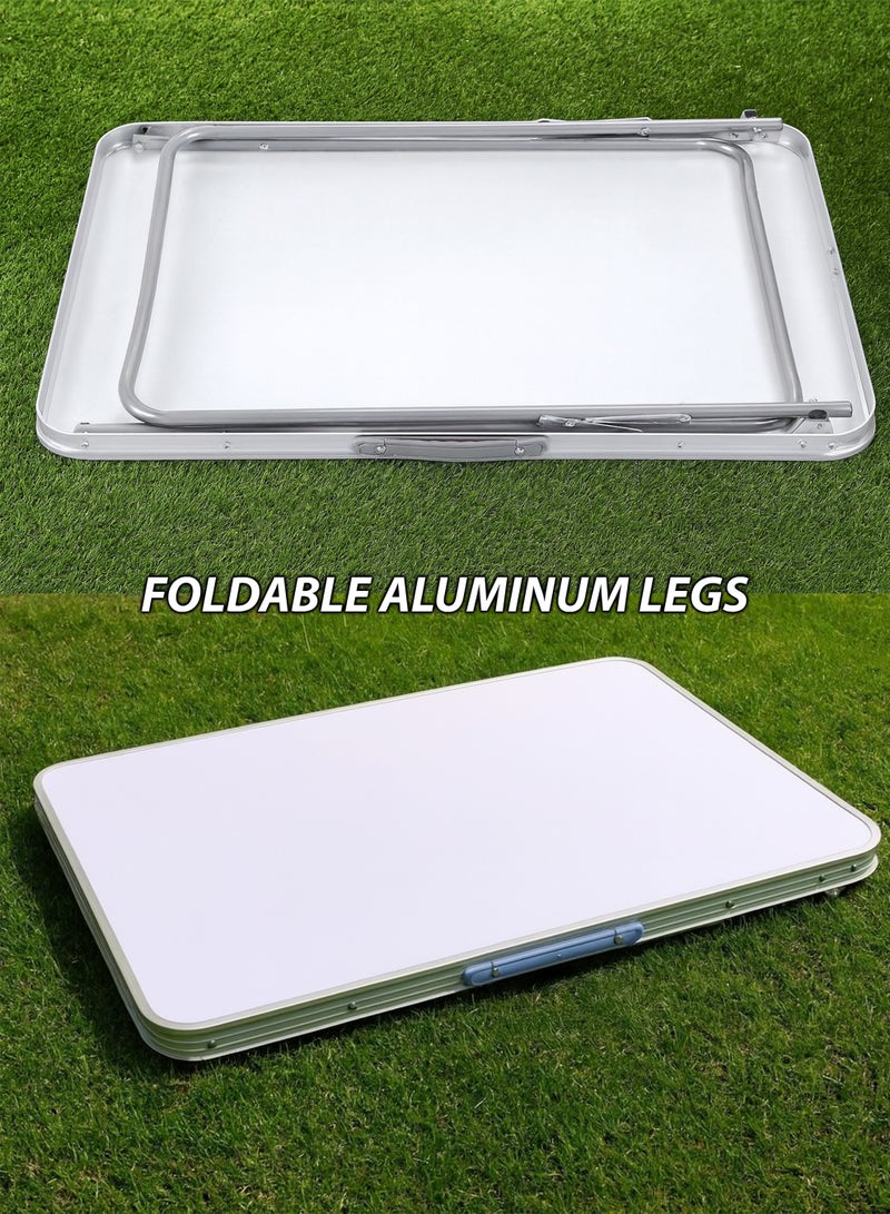 دي بلو طاولة تخييم قابلة للطي من  مصنوعة من الألمنيوم خفيفة الوزن ومقاومة للماء مناسبة للنزهات والشواء والرحلات والشاطئ والحديقة والمنزل – مقاس 70×50 سم - Image 3