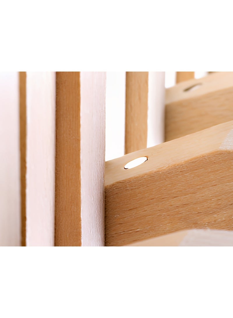 ALMiHomi Wooden Thobe Wall Hook Rack – 6 Flip-Down Hooks Natural Wood Robe & Abaya Hanger for Entryway Bedroom - Image 5