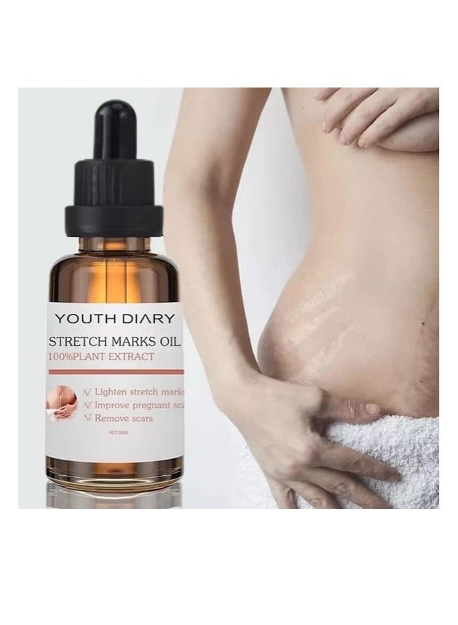 YOUTH DIARY - Youth Diary Stretch Marks Remover, Essential Oil Skin Care Treatment For Stretch Mark, Removal Maternity Slackline & Scar Removal,100% natural pure plant extract 50ml - Image 1