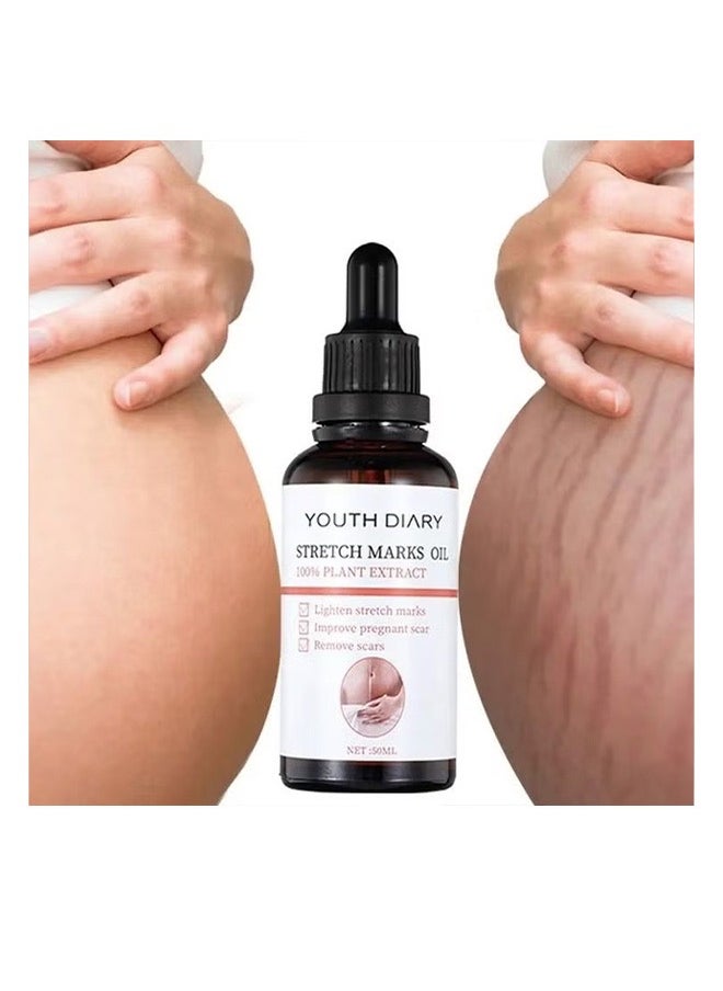 YOUTH DIARY - Youth Diary Stretch Marks Remover, Essential Oil Skin Care Treatment For Stretch Mark, Removal Maternity Slackline & Scar Removal,100% natural pure plant extract 50ml - Image 1