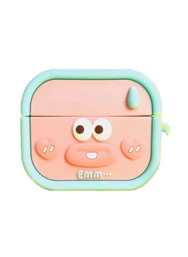 Loquat For XiaomiRedmi Buds5 Pro Earphone Protective Cover Red Mi Buds4 Cartoon Silicone Wireless Bluetooth Shell-Color:Silicone Soft Shell-pink Sausage Mouth-Model:For XiaomiBuds3 (protective Case)  - Image 1