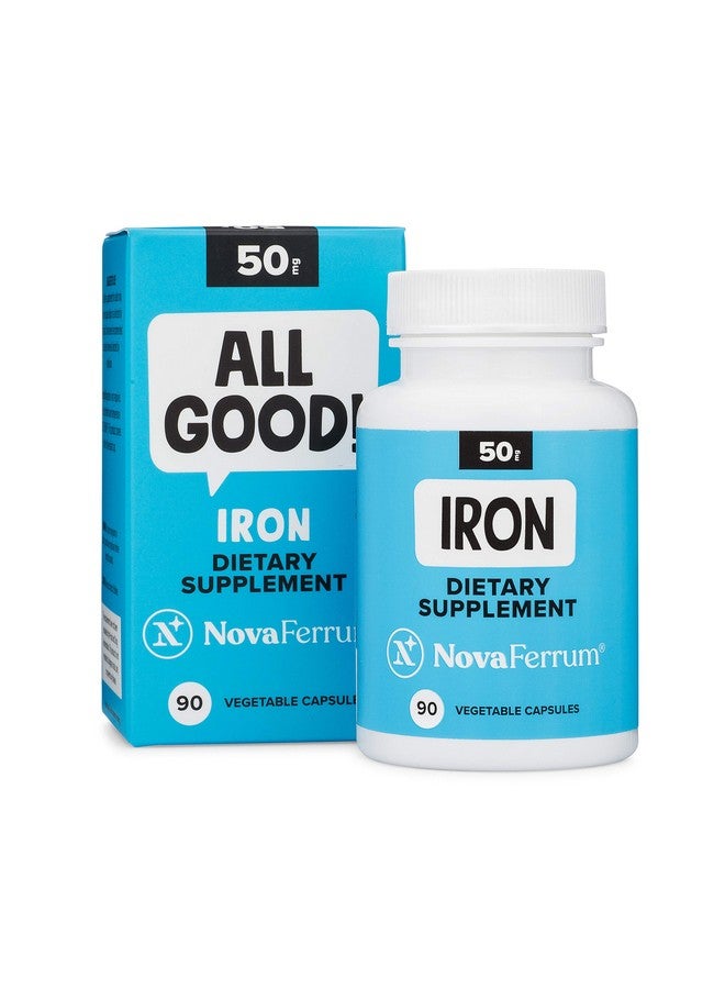 NovaFerrum All Good | Iron Capsule Supplements for Adults | Anemia | 50mg of Iron | 90 Servings | Sugar Free | Vegan | Gluten Free - Image 2