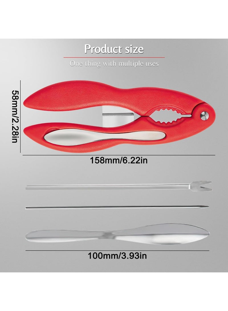 سيوسي 4 قطع من مقرمشات وأدوات السلطعون، ومفرقعات أرجل السلطعون متعددة الوظائف، ومفرقعات جراد البحر ومجموعة اللقطات، وأدوات السلطعون، وأدوات المأكولات البحرية، وشوك السلطعون، ومقصات مقشرات جراد البحر - Image 3