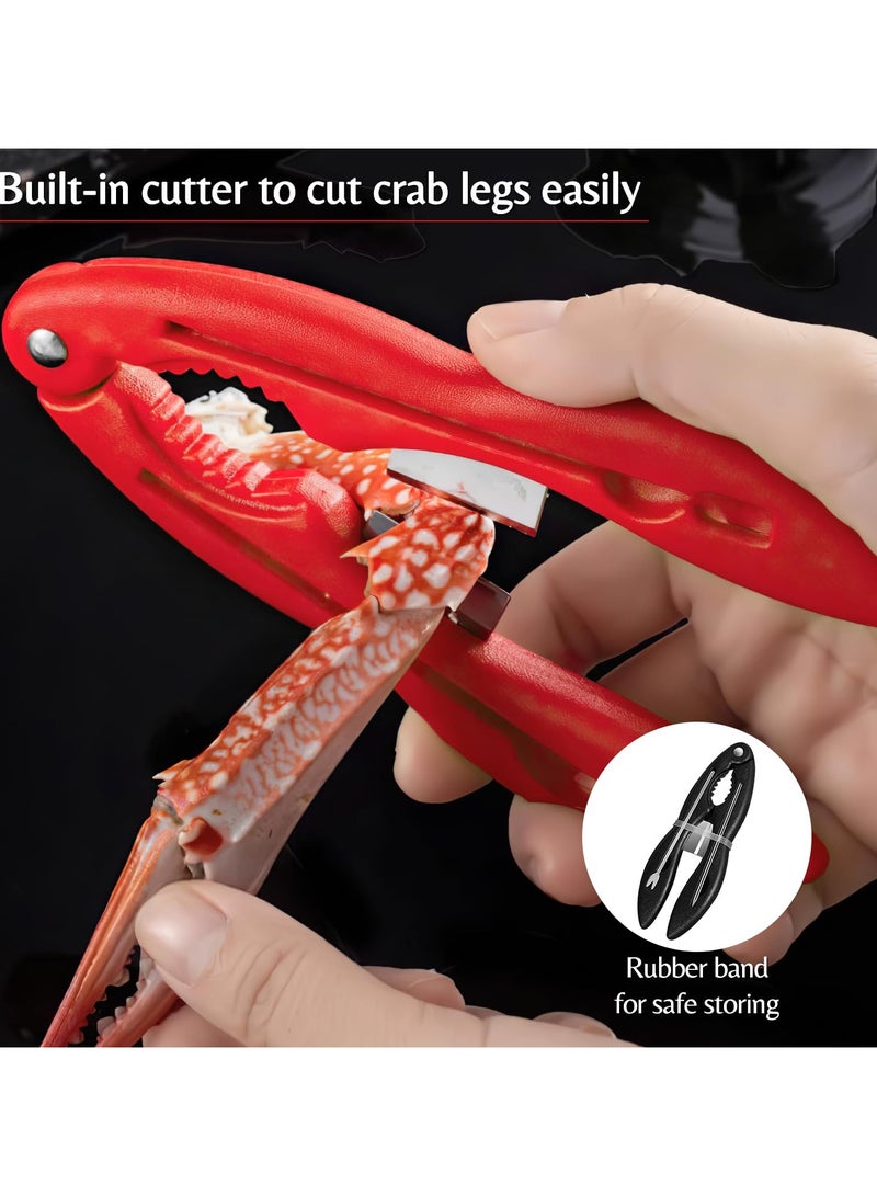 سيوسي 4 قطع من مقرمشات وأدوات السلطعون، ومفرقعات أرجل السلطعون متعددة الوظائف، ومفرقعات جراد البحر ومجموعة اللقطات، وأدوات السلطعون، وأدوات المأكولات البحرية، وشوك السلطعون، ومقصات مقشرات جراد البحر - Image 4