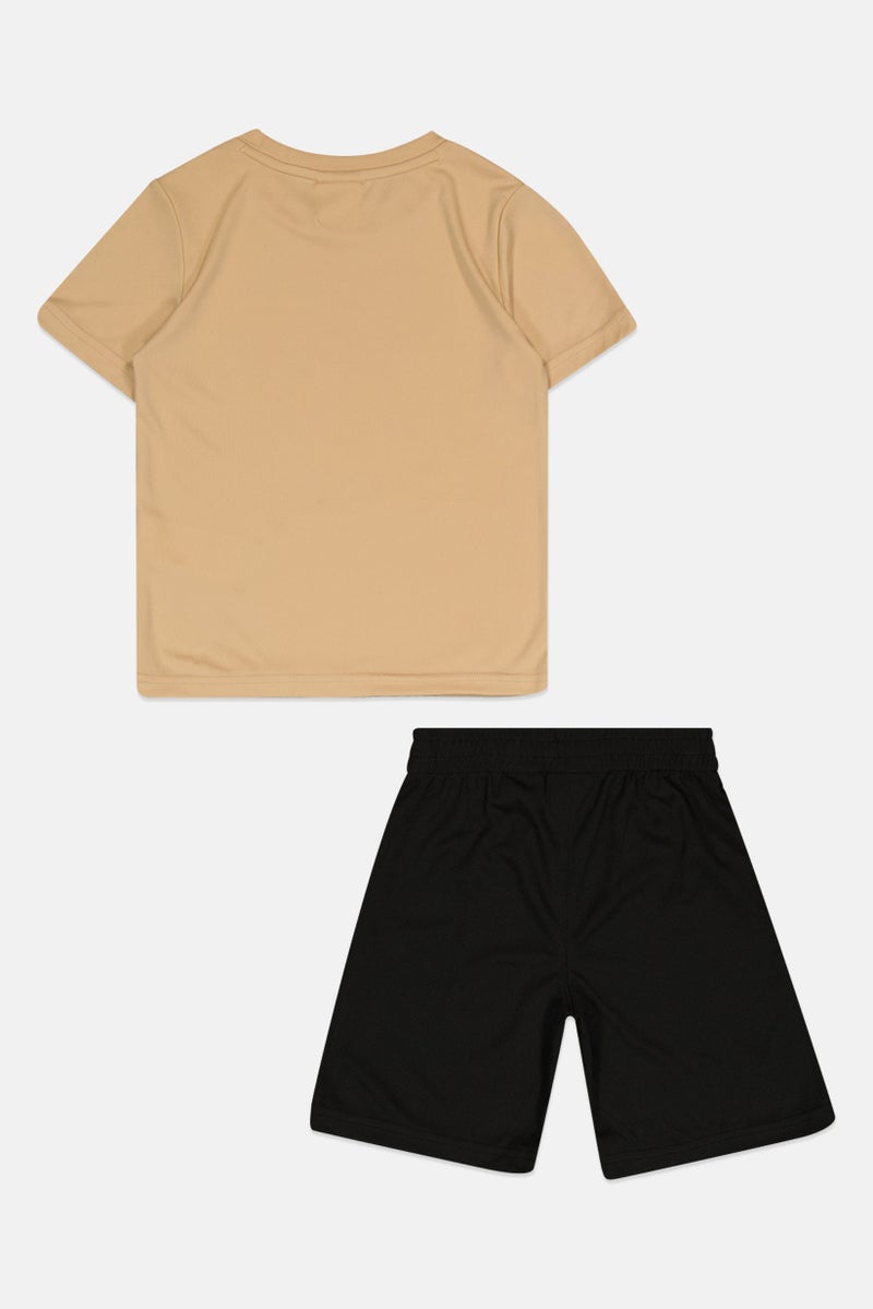 PUMA Toddlers Boy 2 Pieces Brand Logo Short Sleeve T-Shirt And Shorts Set, Multicolor - Image 2