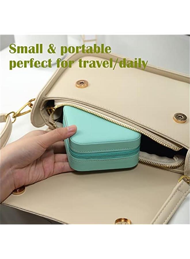 Arabest Travel Jewelry Case Bridesmaid Gifts Box,12 Pack Small Jewelry Box Mini Jewelry Organizer,PU Leather Portable Earring Storage Box for Women Girls Bridesmaid Proposal Gifts - Image 4