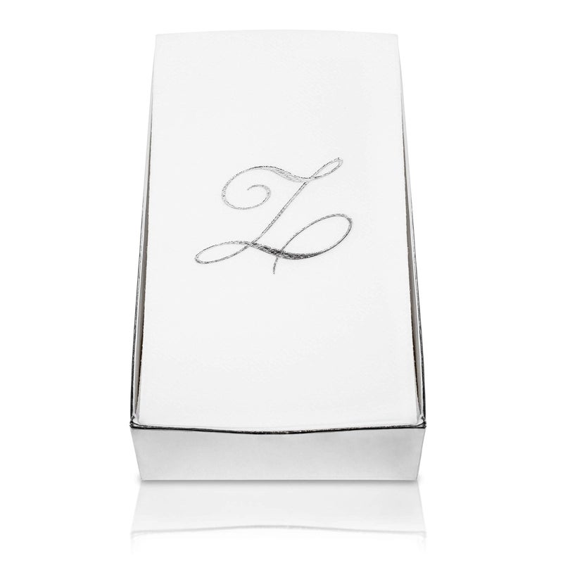 AH AMERICAN HOMESTEA AH AMERICAN HOMESTEAD Disposable Hand Towels for Bathroom - Guest Bathroom Essentials -Bathroom Paper Towels for Guests - Monogrammed Disposable Napkins - Wedding Napkins in Paper Towel Tray (Gold  E) - Image 3