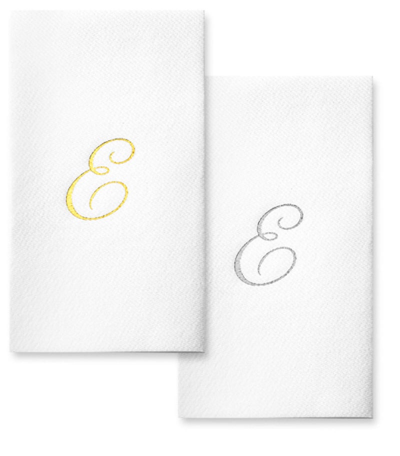 AH AMERICAN HOMESTEA AH AMERICAN HOMESTEAD Disposable Hand Towels for Bathroom - Guest Bathroom Essentials -Bathroom Paper Towels for Guests - Monogrammed Disposable Napkins - Wedding Napkins in Paper Towel Tray (Gold  E) - Image 2