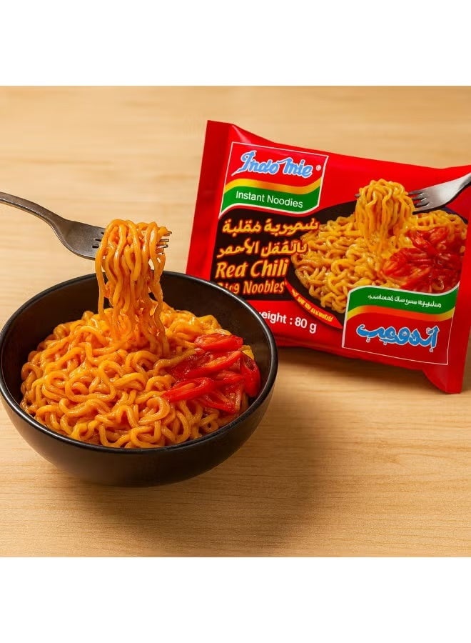 إندومي نودلز إندومي سريعة التحضير بالفلفل الأحمر الحار – 5 عبوات (80 جرام × 4) مع مسحوق التوابل والصلصة - Image 2