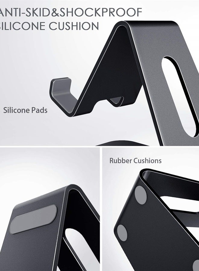 CreaDream Cell Phone Stand, Cradle, Holder, Aluminum Desktop Stand Compatible with Switch, All Smart Phone, iPhone 11 Pro Xs Max Xr X Se 8 7 6 6s Plus SE 5 5s-Black - Image 4