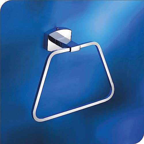 KANJAL Towel Rings Towel Holder Hand Towel Stand Cloth Hanger Napkin Holder Cloth Stand Towel Holder for Bathroom Kitchen washbasin(Brass,Chrome Finished, Anti Rust) 13 - Image 1