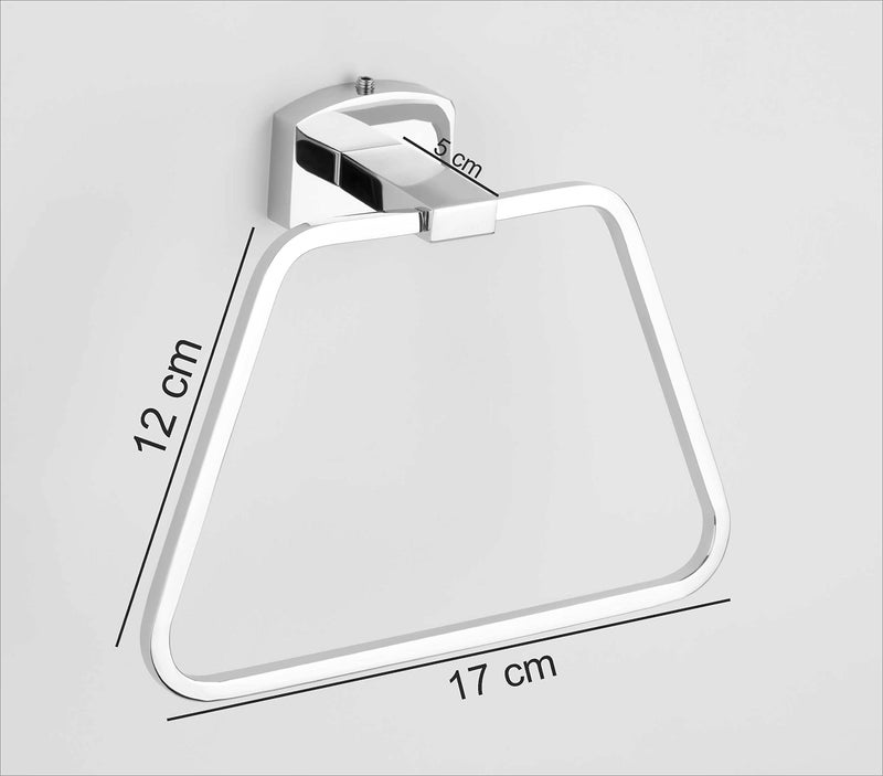 KANJAL Towel Rings Towel Holder Hand Towel Stand Cloth Hanger Napkin Holder Cloth Stand Towel Holder for Bathroom Kitchen washbasin(Brass,Chrome Finished, Anti Rust) 13 - Image 2