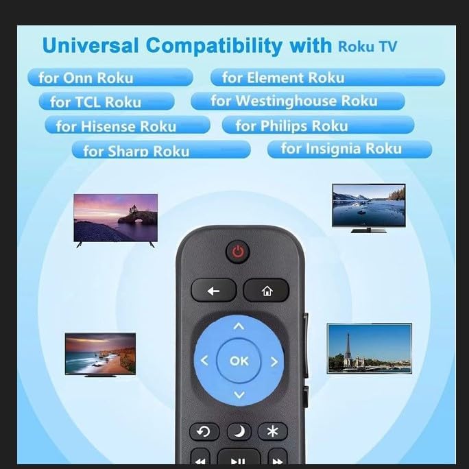 Young TCL ROKU Remote Compatible with All ROKU TVs, Including Sony, Westinghouse, ONN, Vizio, Insignia, and More - [Not Compatible with ROKU Stick or ROKU Box] - Image 2