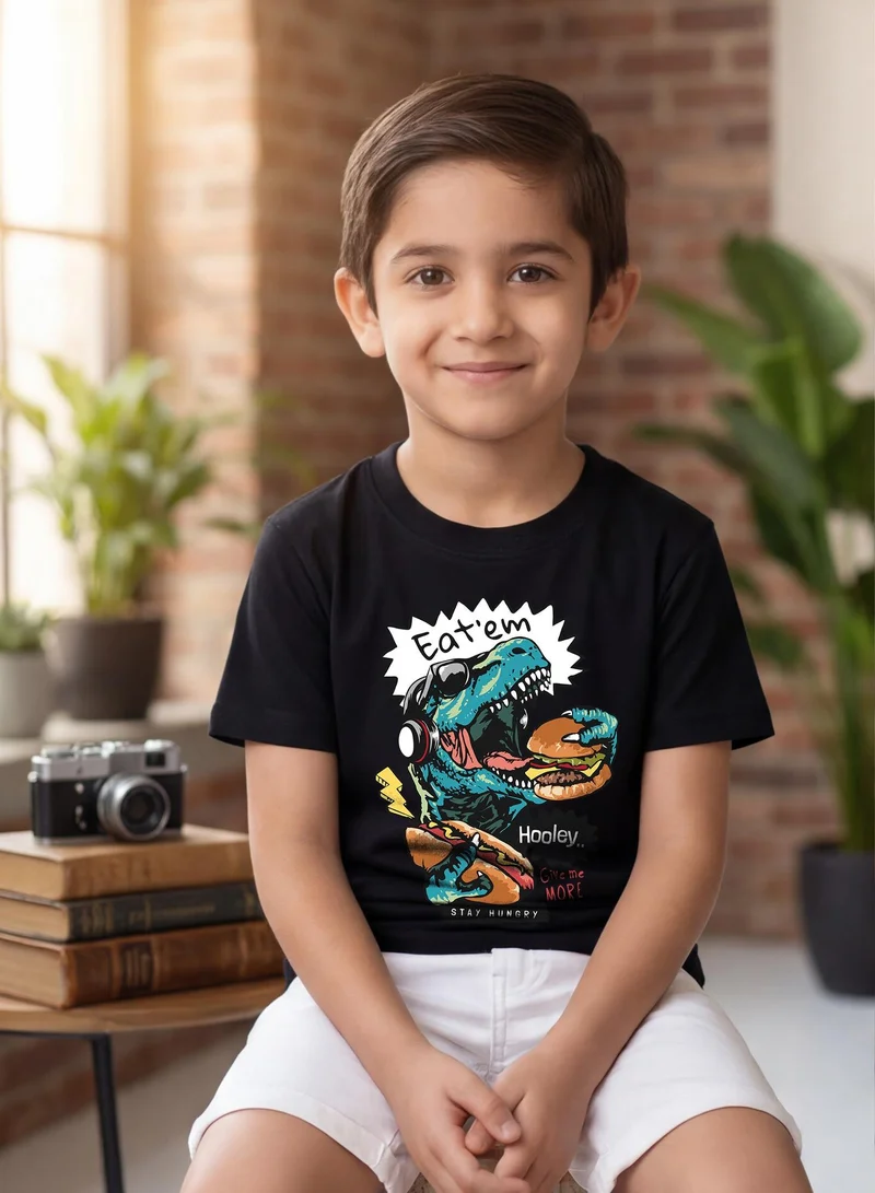 Funkaar Funkaar Unisex Dino Eatem Graphic Print Tshirt