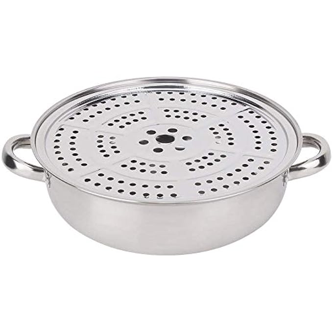 وعاء بخار أوكا، وعاء بخار من الفولاذ المقاوم للصدأ، وعاء بخار للحساء بطبقة واحدة، وعاء طهي بالبخار بطبقة واحدة، وعاء طهي بالحث 28 سم - Image 5