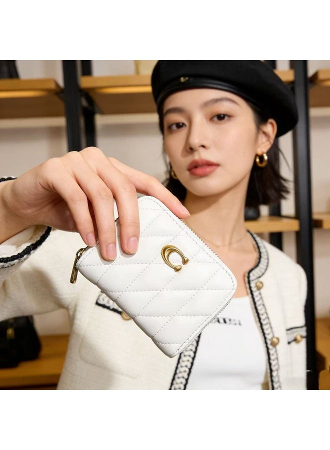coachoutlet Women's leather wallet card holder, elegant clutch for women, classic style - Image 3