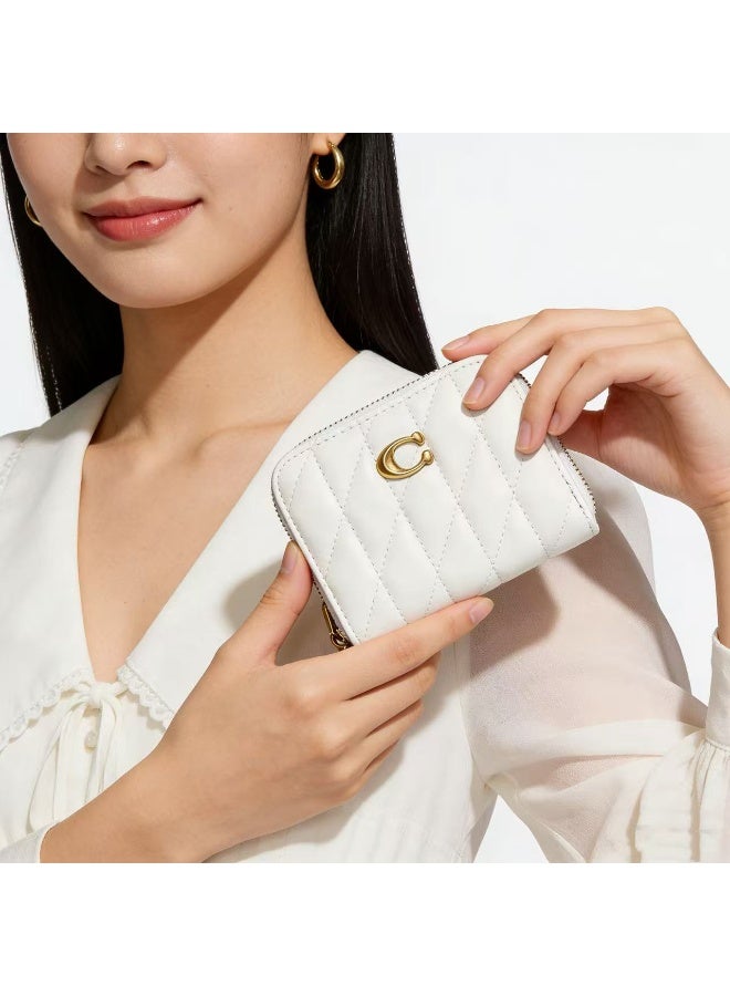 coachoutlet Women's leather wallet card holder, elegant clutch for women, classic style - Image 2
