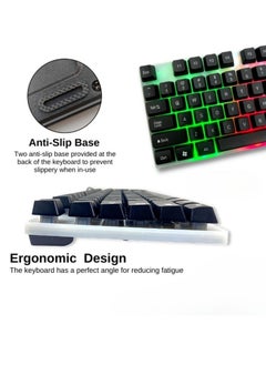 MIKUSO Wired RGB Gaming Keyboard & Mouse Combo – 104 Keys Mechanical Feel, Floating Keycaps, 8000 DPI Ultralight Mouse, Ergonomic Design, Ideal for PC Gamers & Typists  - Image 4