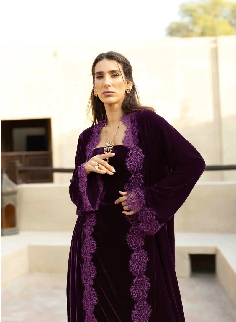 MAISON ARABELLE CAMELLIA PURPLE VELEVT