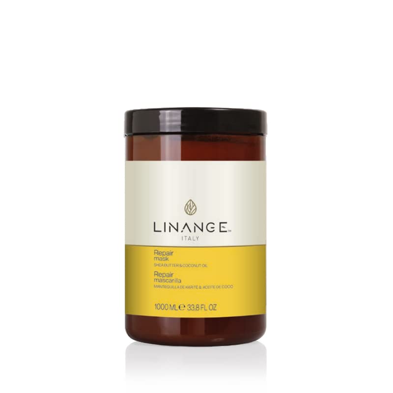 LINANGE Repair Mask with Shea Butter and Coconut Oil - Nourishing Hair Treatment, 33.8 oz.