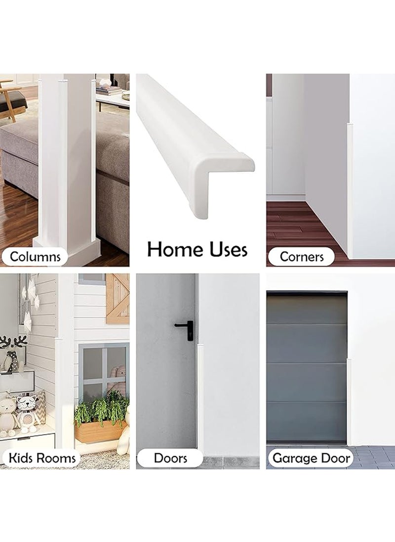 Generic - Rubber Bond Wall Corner Guard Edge Protector - Baby Proofing Corner Guards - Self-Adhesive Furniture Edge Strips for Home & Office - White - Image 1